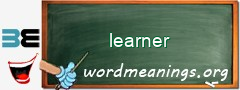 WordMeaning blackboard for learner